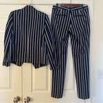 Banana Republic  Navy and White Striped Pantsuit Pinstripes Photo 3