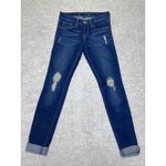 Vervet Flying‎ Monkey Women's Size 24 Low Rise Distressed Skinny Cuffed Blue Jeans Photo 1