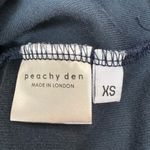 Peachy Den Celeste Velour Navy Twin Set XS $230 Cardigan + Trouser Pants Blue Photo 9