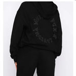 White Fox Boutique  Hoodie Oversized Black Photo 2