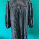 Reformation Jeans Celina Grid Deadstock Flannel Miniskirt Mini Tunic Dress Sz M Blue Size M Photo 0