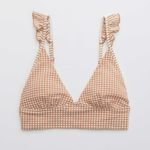 Aerie ‼️ Seersucker Ruffle Longline Triangle Bikini Top‼️ Photo 1