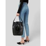 Cuyana  Women's Black Leather Adjustable Shoulder Strap Bucket Bag Photo 2