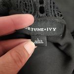 Fortune + Ivy  Black Lace Off Shoulder Blouse Size Large Photo 5