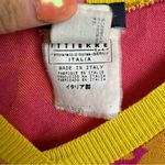 Versus Versace Y2K Abstract Tropical Print Top Sz 40 Small Pink Yellow Photo 13