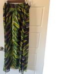 Lane Bryant Y2K Vintage sz18/20 Sheer Green Watercolor Maxi Skirt Statement Plus Photo 2
