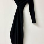 ZARA NWT  Asymmetric Cutout Midi Dress with Chain Accent Black Women's Size M Photo 4