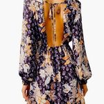 Free People Boho Purple Low Back Mini Dress Flowy Detailed NWT Size XS Photo 6