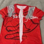Red sexy tie up shirt boutique brand Size L Photo 1