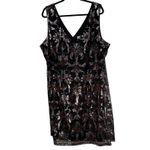 Avenue Black Embellished V Neck Sleeveless Mini Dress Plus Size 24 Photo 8