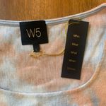 W5  top NWT Large Peach Blue Bishop Sleeve Blanket Soft casual tie dye boat neck Photo 1