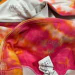Wildfox  Sweat Tie Dye Two Piece Sports Bra Leggings Pink Orange Womens Medium Photo 2