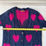 Valentine Hearts Love Sweetheart Cardigan Sweater The Classic Navy Pink Size L Blue Size L Photo 4