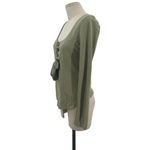 Free People Looking Back Lace-Up Top Sage Green Size Medium Photo 6