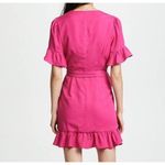 Line and Dot  Fuchsia Pink Ruffle 'Cherie' Wrap Dress Sz Small Photo 1