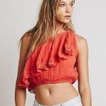 Jen's Pirate Booty NEW Jen’s Pirate Booty x Free People One Shoulder Crop Top Orange Size Large Photo 0
