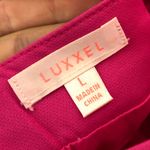 Luxxel Pink  Double Slit Open Back Puffy Sleeve Dress Size L Photo 10