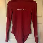 Monat Women's Red Long Sleeve Turtleneck Bodysuit S Photo 0