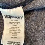 Superdry  Henley Shirt 100% Cotton Embroidered Logo 1/2 Button Up Heather Blue L Photo 2