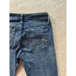 Silver Jeans  Capri Suki Womens Blue Embroidered Pocket Mid Rise‎ Denim Size 27 Photo 4