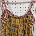 Nox Ros Maxi Dress Bohemian Floral Print Yellow Pink Tiered Spaghetti Strap M Size M Photo 5