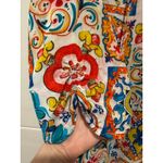 Tolani  Silk Tunic Dress Women Sz L Floral Multicolor Boho Artsy Tassel Peasant Photo 3