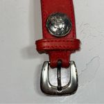 Avion International Vintage Size M L Red Leather Silver Coin Concho Western Belt Photo 3