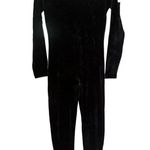 Ann Taylor Vintage 1990’s  black velvet full Catsuit Bodysuit Zenrai  Size small Photo 13