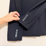 J.Crew 1035 Bi Stretch Black Blazer Tollegno 1900 Wool Blend Jacket Size 6 Tall Photo 2