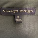 Always Indigo Shirt Dress Olive Green Button Front Belted Long Sleeve Size 1X Photo 13