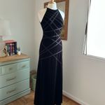 Saks 5th Avenue Vintage Saks Fifth Avenue Black Velvet Maxi Dress Photo 7