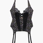 Savage X Fenty A lITTLE TART Corset Bodysuit Garter Halter Thong Lingerie L Size L Photo 3