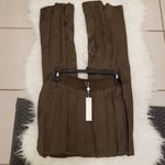 Trina Turk ππ Adonia Wide-Leg Palazzo Pants Olive Green Large L NWT Photo 6