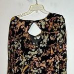 Xhilaration Sz S Adorable Black Floral Dress W Long Bell Sleeves Boho Photo 4