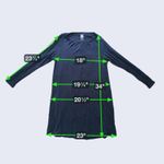 Go Couture  Long Sleeve Trapeze Swing Dress Small Black Minimal Quiet Luxury Photo 6