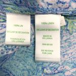 Lilly Pulitzer Lagoon Linen Cover-Up Shirt Dress Women S Oversize Beach Resort Photo 13