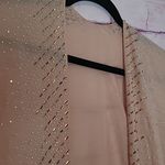 Jessica McClintock  PALE PINK DIAMOND EMBELLISHED SPARKLE SHEER LAYERING PIECE Photo 2