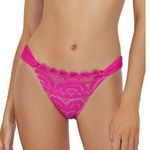 PilyQ New. pink lacy fanny full bikini bottom. Small Photo 0