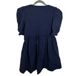 Magnolia Boutique Navy Blue Puff Sleeve Poplin Mini Dress Photo 1