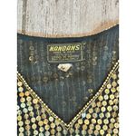 Vintage Nandans Silk Beaded Gold Retro Dress Photo 7