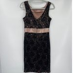 Pompous Studio Lace Satin Sheath Dress Sz 6 Whimsigoth Mob Wife Romantic Goth Black Photo 5