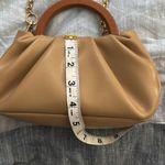 Tan Handbag with Wooden Handle Vegan Leather Adorable and Chic Crossbody Chain Photo 7