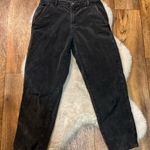 ZARA Corduroy Pants Women's 20 Black Gray Relaxed Straight Leg High Rise Photo 0