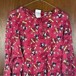 Disney Vintage The  Store Red Popcorn Mickey Mouse 3/4 Sleeved Night Shirt Photo 5