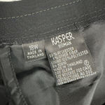 Kasper Women's Black Dress Pants 18W Pinstripe Career Workwear Lined Side Zip Photo 2