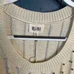 New BiBi Boutique Cream Textured Sleeveless Sweater Vest | Size XL White Photo 4