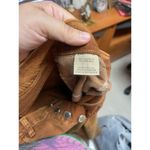 Portsaid Jeans Size 29 Womens Caramel Rust Button Fly, Straight Fringe Orange Photo 6