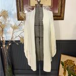 Haven Well Within Shaker Stitch Cable Knit Sleeve Cotton Blend Cardigan Sz M 💛🍄 White Size M Photo 2