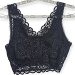 Zenana Lace Cropped Bralette Tank Top S / M Black Photo 1