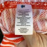 Talbots cotton jersey knit lace up back orange white Long Sleeve Shirt Dress Photo 5